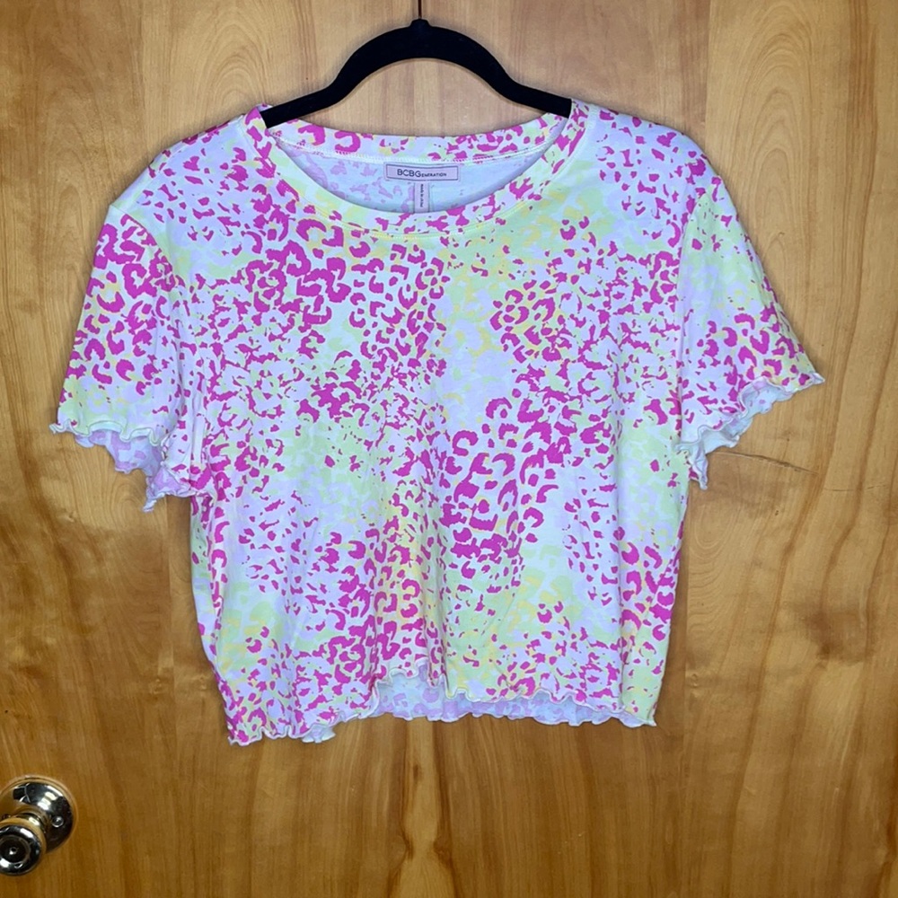 BCBGeneration Animal Print Top